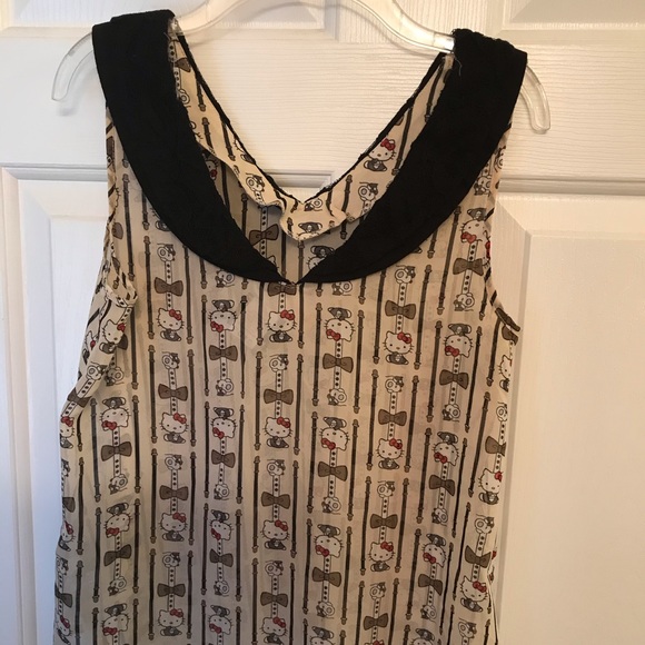 Hello Kitty Sheer 🐭🎀🐱 Print Blouse - Picture 3 of 5